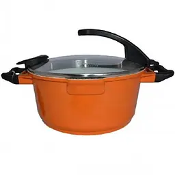 Каструля-скороварка Barton Steel BS 4020 orange 20 см 2.6 л оранжева - мініатюра 2