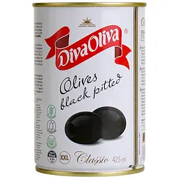 Маслини чорні без кісточки Diva Oliva XXL 425 мл (390 г) - мініатюра 3