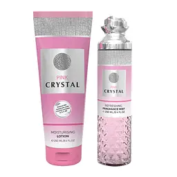 Подарунковий парфумований набір жіночий Emper Pink Crystal body mist 250 мл + лосьйон для тіла 250 мл (MM36015)