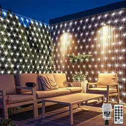 6X2M 300LEDs Великі сітчасті вогні на відкритому повітрі для кущів Підключення, на відкритому повітрі сітка Сітчасте світло - мініатюра 7