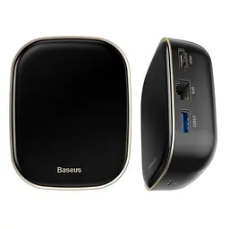 Мультипортовий адаптер USB Хаб Baseus Multi-Functional Charger Type-C CAHUB-AU01 Black - мініатюра 2