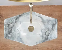 Умивальник Rea Vegas 37x57 granit shiny (REA-U5602) - мініатюра 5