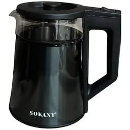 Електрочайник Sokany SK-SH-1076 металевий 1.7 л 2000 Вт Чорний  - мініатюра 2