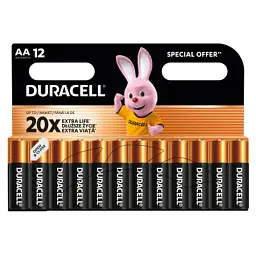 Батарейка Duracell AA лужні 12 шт. в упаковці (5000394006546 / 81551275) - мініатюра 2
