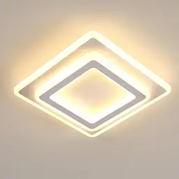 Toolight LED Стельовий світильник Square, 44W 4950LM Сучасний акриловий світлодіодний стельовий світильник білого кольору, яскраві