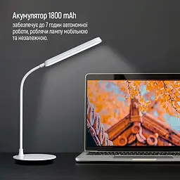 Настільна лампа ColorWay Portable Flexible 360, 1800 мАг 4 Вт (CW-DL12FB-W) - мініатюра 14