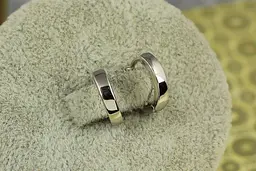 Сережки Xuping Jewelry колечка прямий край 1,2 см сріблясті - мініатюра 2