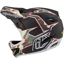 Велошолом Troy Lee Designs D4 Composite Helmet Matrix Camo Army Green XL (1106-140035005) - мініатюра 2