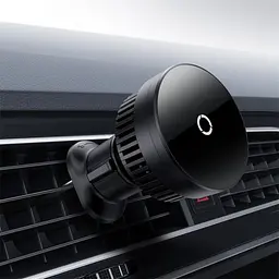 Бездротовий Автомобільний зарядний пристрій Baseus MagPro Series Magnetic Wireless Charg Car Air Vent 15W чорний C40164100121-00 - мініатюра 4