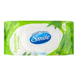 Вологі серветки Smile Natural з екстрактом бамбука 120 шт. - мініатюра 2