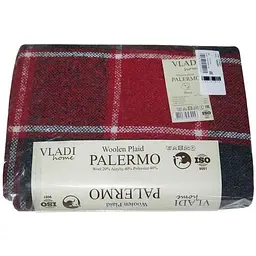 Плед VLADI 140*200 "Palermo" 07/SOFA біл-черв-чор