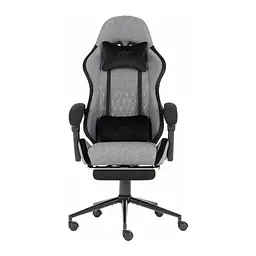 Крісло ігрове GT Racer X-2324 Gray/Black (X-2324 Fabric Gray/Black Suede) - мініатюра 3
