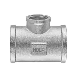 Трійник редукційний Nolf Nfc.T100610F-N-1"Fх1/2"Fх1"F нікельований NF3095 - мініатюра 2