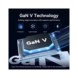 Зарядний пристрій Vention 2xUSB-C PD45W GaN + cable USB-C to USB-C 1.0m black gray (TZ-FCDH0-EU) - мініатюра 3