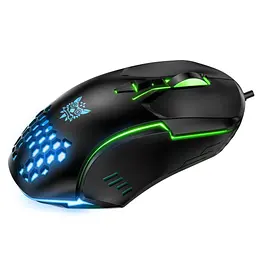 Комп'ютерна мишка Onikuma дротова ігрова комп’ютерна C12 RGB підсвітка 800-6400 DPI 7 кнопок для ПК та ноутбука чорний - мініатюра 2