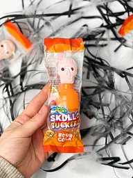 Льодяник з кислою рідиною Halloween Skull Suckers - кола 40g - мініатюра 2
