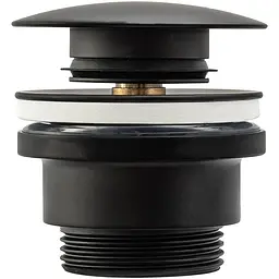 Донний клапан для умивальника Rea click-clack black чорний REA-A5216, Чорний матовий