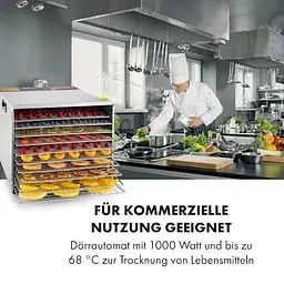 Дегідратор-сушарка для овочів фруктів Klarstein Master Jerky Steel 10 (10028437) - мініатюра 3