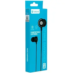 Дротові навушники Celebrat 3.5 mm G18 вакуумні з мікрофоном 1.2 m Black - мініатюра 2