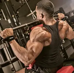 Лямки для тяги RDX S4 Gym Cotton Gel Straps Red Plus (WAC-S4R+) - мініатюра 8