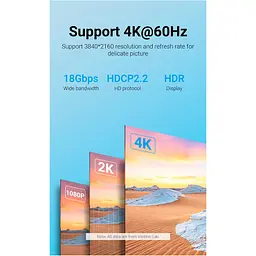 Кабель Vention HDMI-HDMI V 2.0 1 м (ALEHF) - мініатюра 7