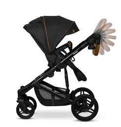 Коляска Lionelo 3 в 1 Mari Tour Black Onyx, чорна (LO-MARI TOUR 3IN1 BLACK ONYX) - мініатюра 5