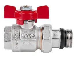 Кран кульовий "Американка" Icma 1/2" з антипротіканням прямий №348 (87348AD11) - мініатюра 3