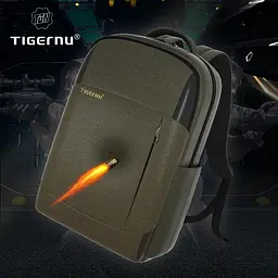 Рюкзак Tigernu T-B3906B 15. 6" армійський зелений - мініатюра 2