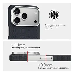 Чехол ArmorStandart BlackIcon Aramid Plain MagCase для Apple iPhone 17 Pro Max Black (ARM90161) - мініатюра 6