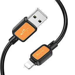 Дата кабель Hoco X108 Benefit USB to Lightning 2.4A (1m) Black - мініатюра 2