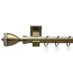 Карниз Orvit Етернія металевий однорядний техно гладка труба кільце металеве Антик 25 мм 200 см (00-00025849)