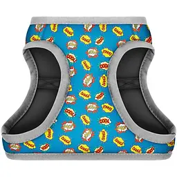 Шлея для собак м'яка Waudog Clothes, з QR паспортом, Вау, XS1, 24-27х18-20 см