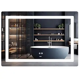 Дзеркало Lidz Kubis (KU2) 1000х800 мм з LED-підсвічуванням Touch LD78LF6141008048450
