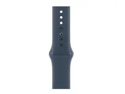 Смарт-годинник Apple Watch Series 9 GPS + Cellular 41mm Silver S. Steel Case w. Storm Blue Sport Band - S/M (MRJ23) - мініатюра 3