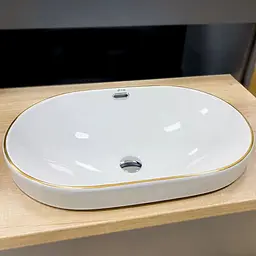 Умивальник VBI Gaeta white gold Edge врізний VBI-018032, Золотий