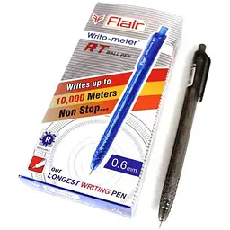 Ручка кулькова WRITOMETER чорний автомат Flaіr 1311 BL Wrіto-meter RT (10км) 74458