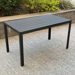 Стіл садовий 4Points Parma прямокутний 150х90х70 см, стільниця штучне дерево Polywood, Чорний - мініатюра 2