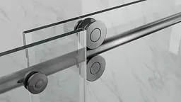 Двері в нішу Koer SR SD06-140x220-TR-07 прозоре скло Easy Clean 8 мм, graphite KR5369, універсальні, прозорий, графіт - мініатюра 9