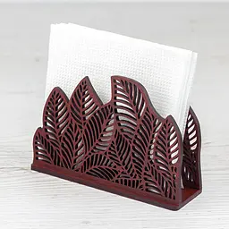 Дерев'яна серветниця VANZA LEAF stand S mahogany - мініатюра 4