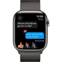 Смарт-годинник Apple Watch Series 9 GPS + Cellular 45mm Graphite Stainless Steel with Graphite Milanese Loop (MRMX3) [92677] - мініатюра 6