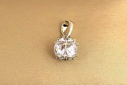 Кулон Xuping Jewelry фіаніт в кубику сріблястий
