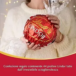 Цукерки Lindt Lindor Praline di Cioccolato al Latte Maxi Boule 550г. - мініатюра 3