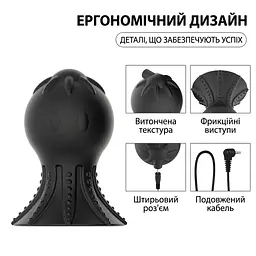 Вакуумний електростимулятор для сосків BDSM з пультом ДК 9x19 режимів силіконовий - мініатюра 2