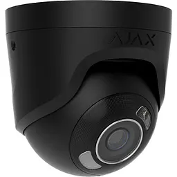 IP-камера Ajax дротова TurretCam HL Black, 5мп, 4мм, гібридне підсвічування IR 35м, білий Led 50м, Poe, True WDR, IP 65, ІЧ 35м, аудіо, 75° до 85°, купольна, чорна - мініатюра 5