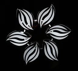 Люстра стельова LED Splendid Ray LK23/6, 160W, чорний/білий, димер, сучасний стиль - мініатюра 5