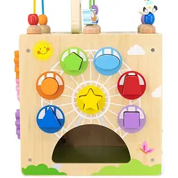 Бізікуб Viga Toys 5 в 1 дерев'яний (44591) - мініатюра 4