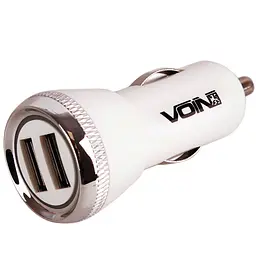 Автомобільний зарядний пристрій Voin 2USB 12/24V - 5V 2.4A (C-2402W)