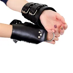 Манжети для підвішування за руки Art of Sex Kinky Hand Cuffs For Suspension з натуральної шкіри, чорні - мініатюра 6