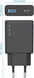 Мережевий зарядний пристрій Proove Slender Type-C + USB 45W black (WCSL45110001) - мініатюра 4