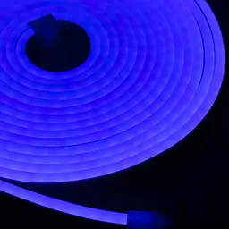 Стрічка неонова силіконова LED Neon з блоком живлення 5M 12 Вт-220 Вт Синій - мініатюра 5